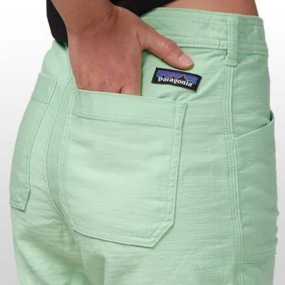 PATAGONIA Women Organic Cotton Slub Woven 5" Shorts Pistachio Green‎ 12 - Picture 7 of 13